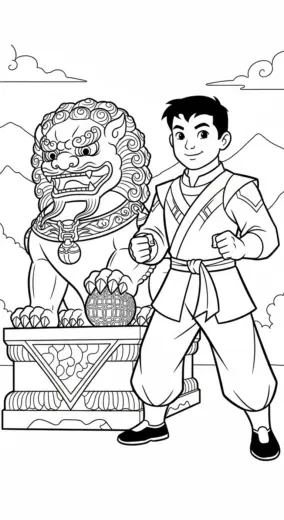tranh tô màu Shang chi cho bé mới nhất