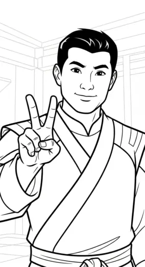 tải tranh tô màu Shang chi cho bé 5 tuổi