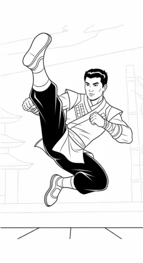 tải file hình tô màu Shang chi