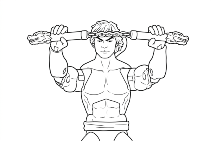 hình tô màu Shang chi cho bé 5 tuổi