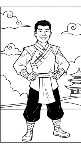 tải tranh tô màu Shang chi cho bé chất lượng cao