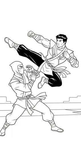 hình tô màu Shang chi cho bé