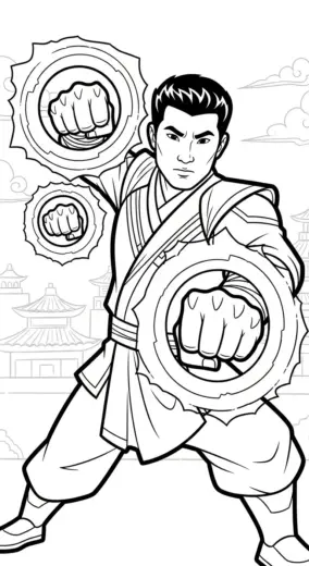 in tranh tô màu Shang chi chất lượng cao