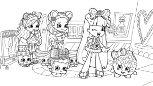 tranh tô màu Shopkins cho bé mới nhất