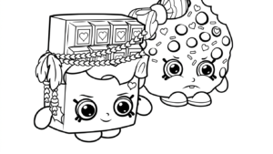 in hình tô màu Shopkins cho bé 3 tuổi