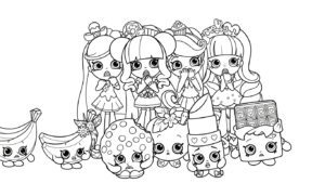 tranh tô màu Shopkins cho bé