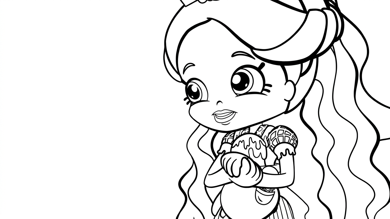 hình tô màu Shopkins cho bé 8 tuổi