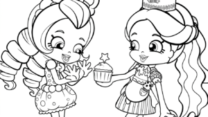 tranh tô màu Shopkins cho bé 3 tuổi miễn phí