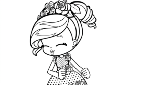 in tranh tô màu Shopkins cho bé