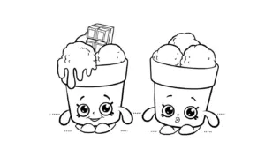 in hình tô màu Shopkins