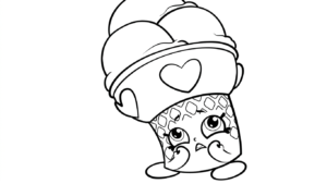 in tranh tô màu Shopkins cho bé