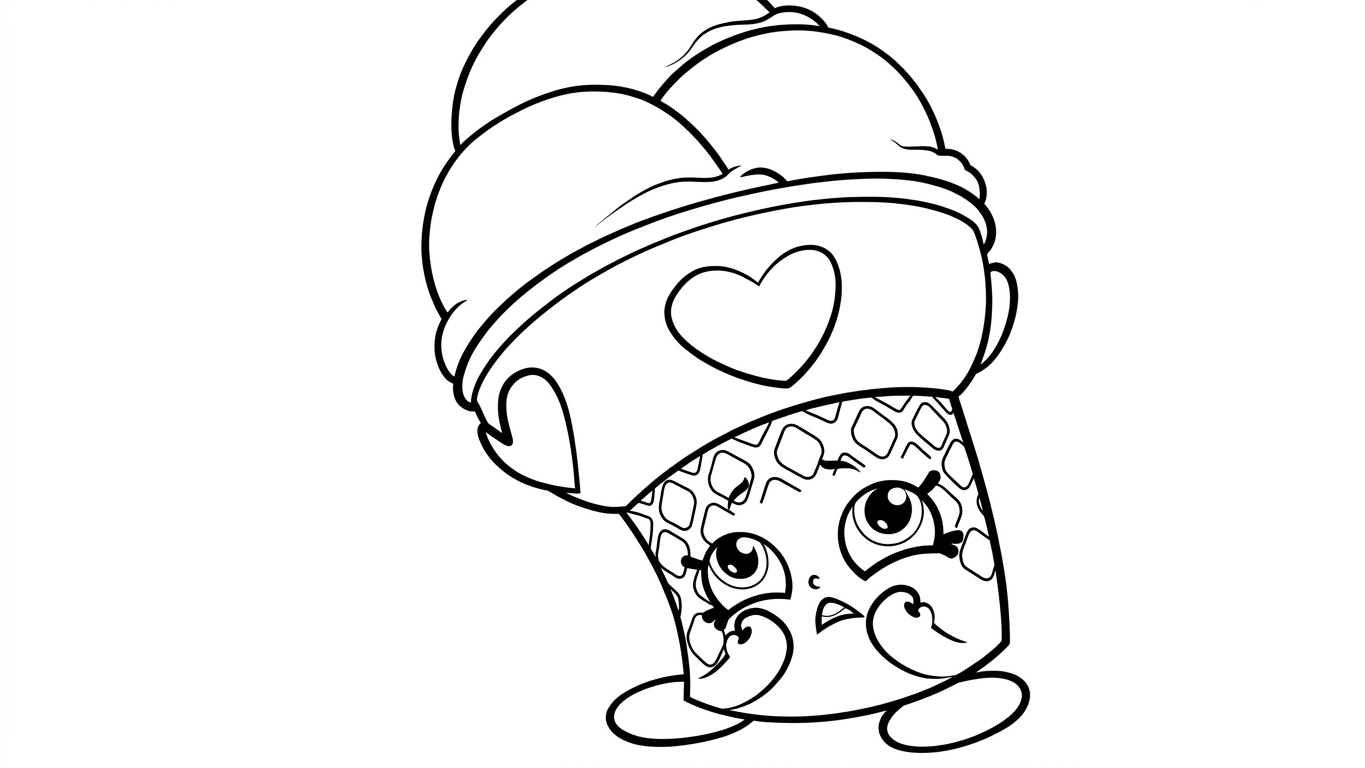 in tranh tô màu Shopkins cho bé