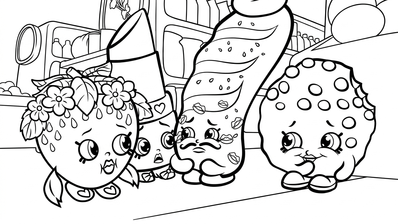 tải hình tô màu Shopkins không mất tiền