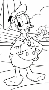 download tranh tô màu tranh tô màu Vịt Donald cho bé