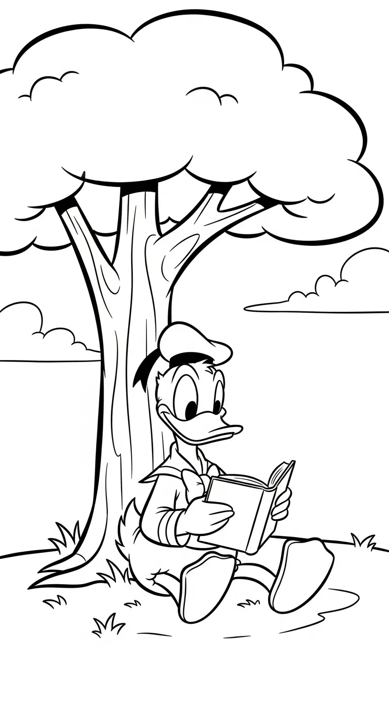 hình tô màu tranh tô màu Vịt Donald cho bé 3 tuổi miễn phí