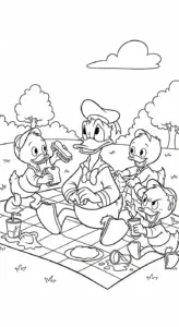 tải tranh tô màu tranh tô màu Vịt Donald pdf