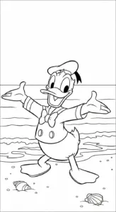 hình tô màu tranh tô màu Vịt Donald tập tô