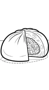 tranh tô màu bánh bao rõ nét