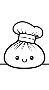 hình tô màu bánh bao cho bé tải miễn phí