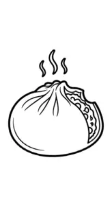 tải tranh tô màu bánh bao