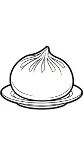 tranh tô màu bánh bao cho bé 4 tuổi miễn phí