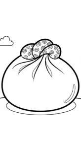 download hình tô màu bánh bao cho bé