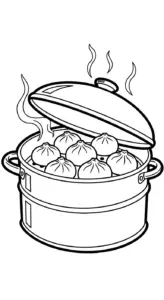 hình tô màu bánh bao cho bé 7 tuổi miễn phí