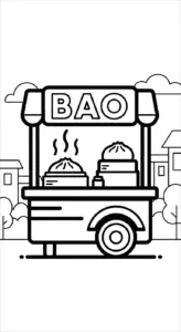 tranh tô màu bánh bao cho bé 8 tuổi miễn phí