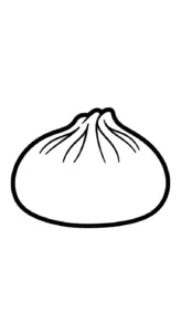 hình tô màu bánh bao in ngay