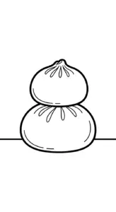 tải tranh tô màu bánh bao