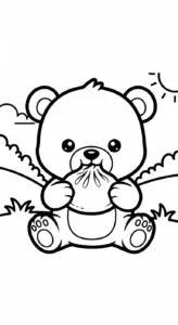 tranh tô màu bánh bao cho bé 6 tuổi