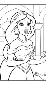 tải hình tô màu công chúa jasmine cho bé 3 tuổi