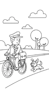 tải file tranh tô màu tranh tô màu người đưa thư