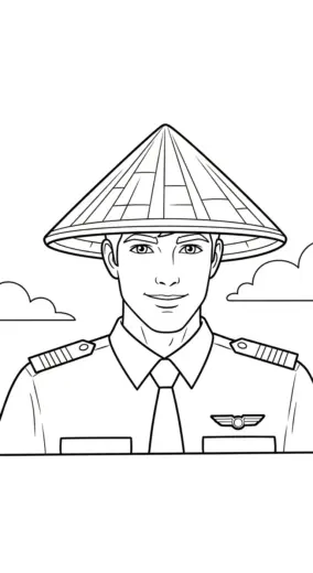 in tranh tô màu phi công cho bé 5 tuổi