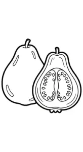 tranh tô màu tranh tô màu quả ổi cho bé 3 tuổi miễn phí