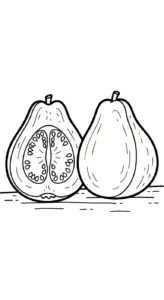 tranh tô màu tranh tô màu quả ổi cho trẻ em