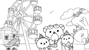 tranh tô màu sumikko gurashi cho bé 8 tuổi