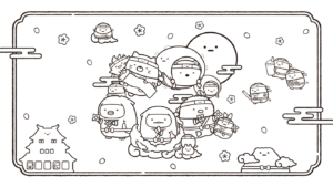 hình tô màu sumikko gurashi cho bé 6 tuổi