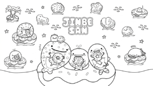 in hình tô màu sumikko gurashi cho bé 3 tuổi