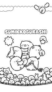 file hình tô màu sumikko gurashi cho bé in