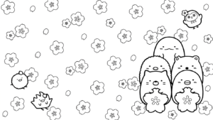 tranh tô màu sumikko gurashi cho bé 4 tuổi miễn phí
