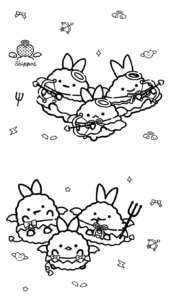 in tranh tô màu sumikko gurashi
