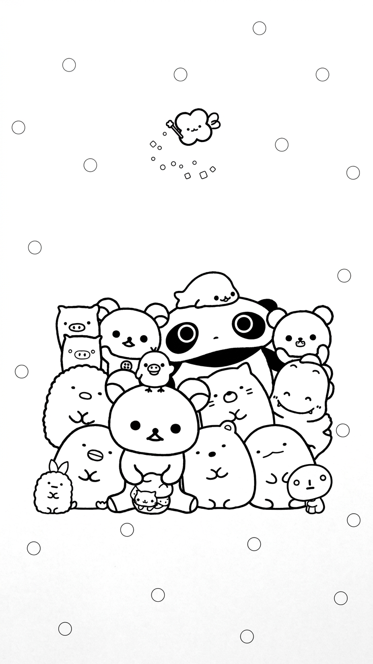 tải hình tô màu sumikko gurashi cho bé 7 tuổi