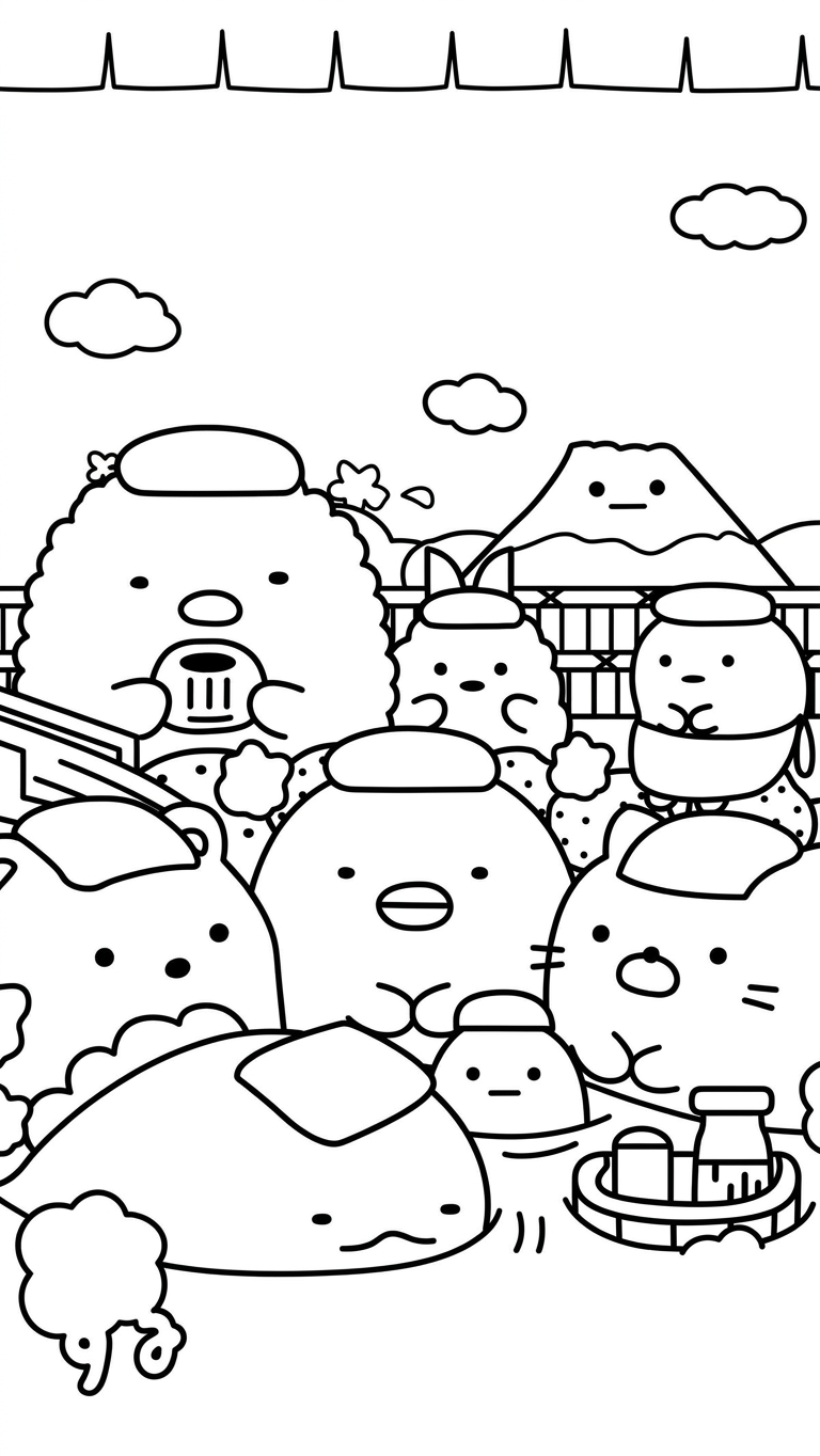tải hình tô màu sumikko gurashi cho bé miễn phí