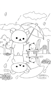 hình tô màu sumikko gurashi cho trẻ em