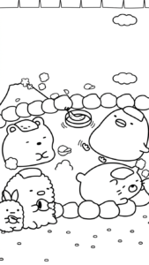 tải tranh tô màu sumikko gurashi không mất tiền