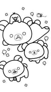 hình tô màu sumikko gurashi cho bé 7 tuổi miễn phí
