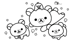 hình tô màu sumikko gurashi cho bé 8 tuổi miễn phí