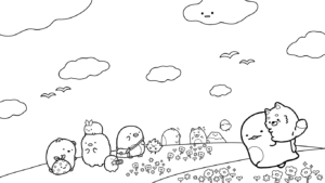 hình tô màu sumikko gurashi cho bé 3 tuổi miễn phí