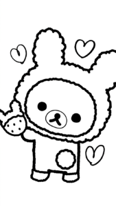 tranh tô màu sumikko gurashi cho bé đơn giản
